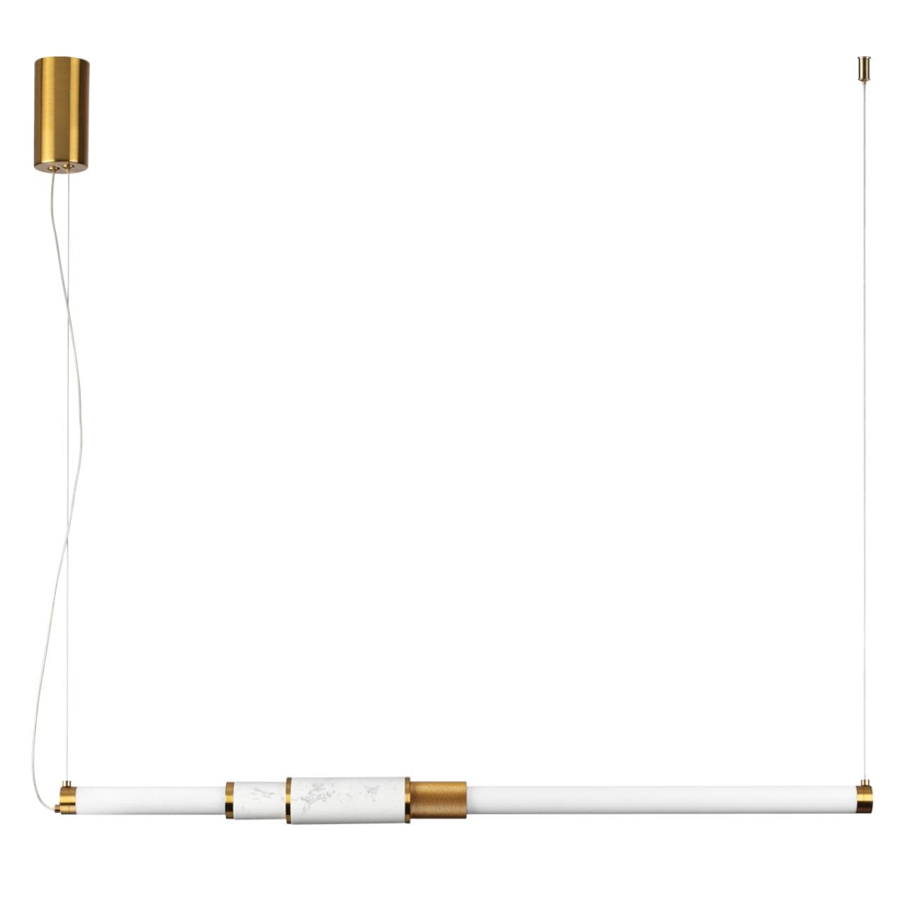 Odeon Light 4359/14L MIDCENT ODL24 белый мрамор/антич. бронза/металл/акрил Подвесной светильник (ВЕРТ. И ГОРИЗОНТ) IP20 LED 14W 3000K 220V MARMI