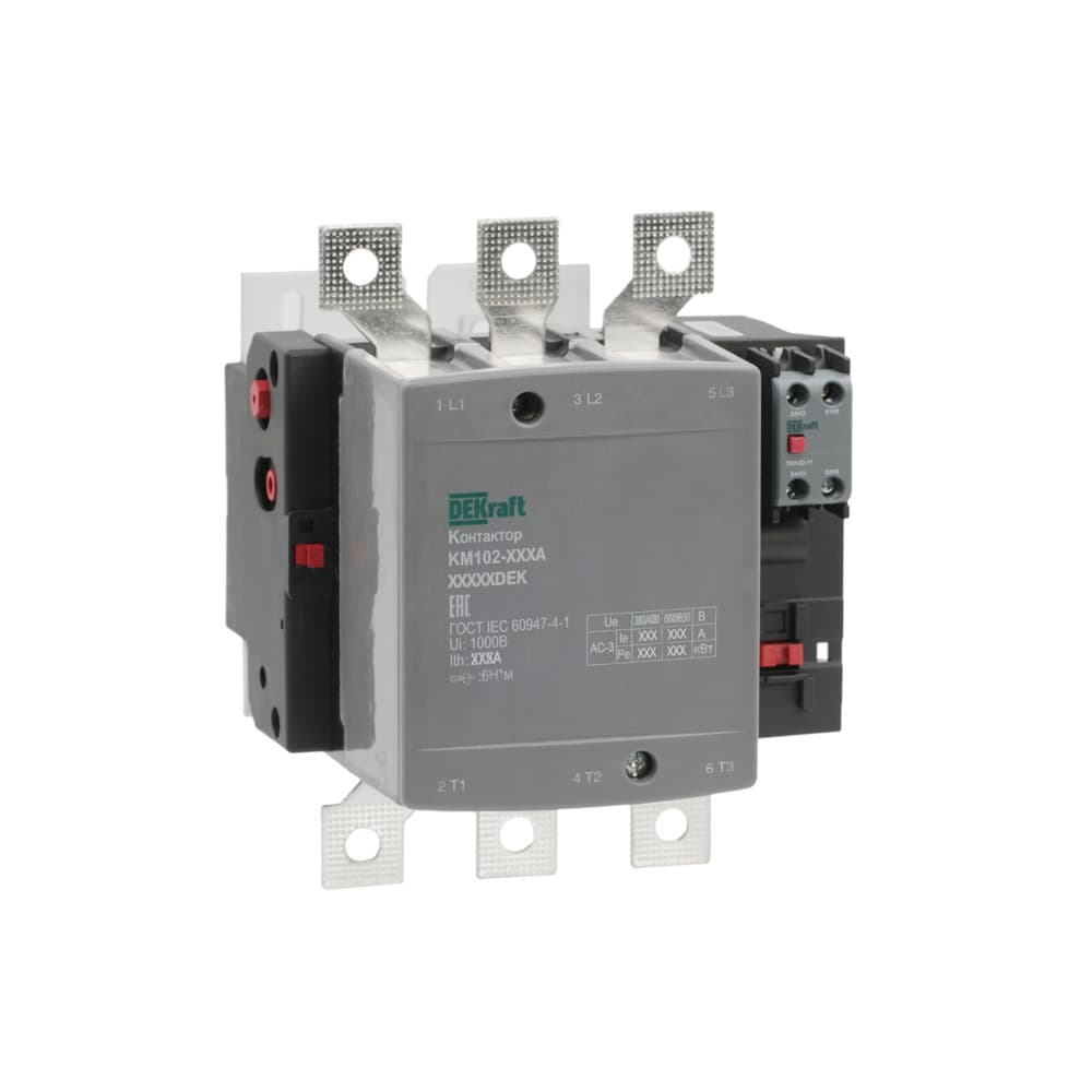Dekraft Контактор 225А 110В_АС АС3_ АС4 1НО+1НЗ КМ-102 — миниатюра 2