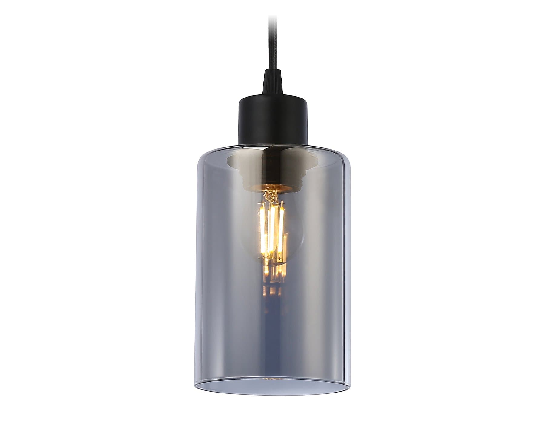 Ambrella Подвесной светильник в стиле лофт TR3695 BK/SM черный/дымчатый E27 max 40W D100*1000 — миниатюра 1