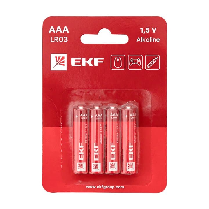 EKF PROxima Алкалиновая батарейка типа ААА(LR03) блистер 4шт.