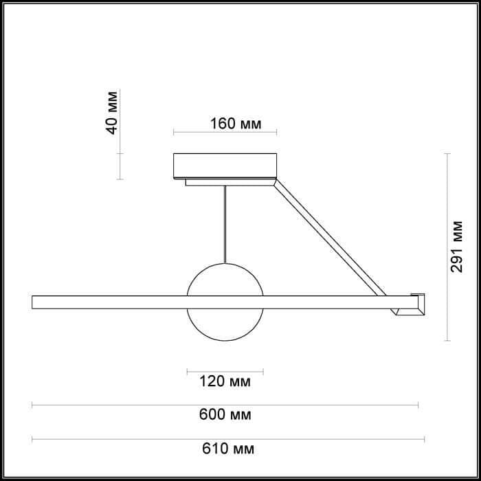 Odeon Light 4032/40CL ODL18 75 черный/хром Люстра потолочная IP20 LED 40W 220V LOND — миниатюра 3