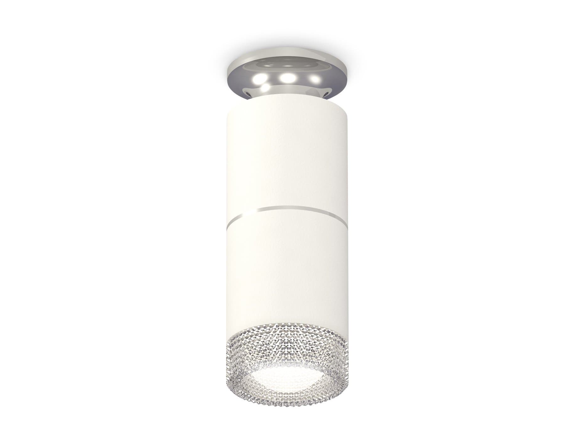 Ambrella Комплект накладного светильника XS6301242 SWH/PSL/CL белый песок/серебро полированное/прозрачный MR16 GU5.3 (N6903, C6301, A2060, N6150) — миниатюра 1