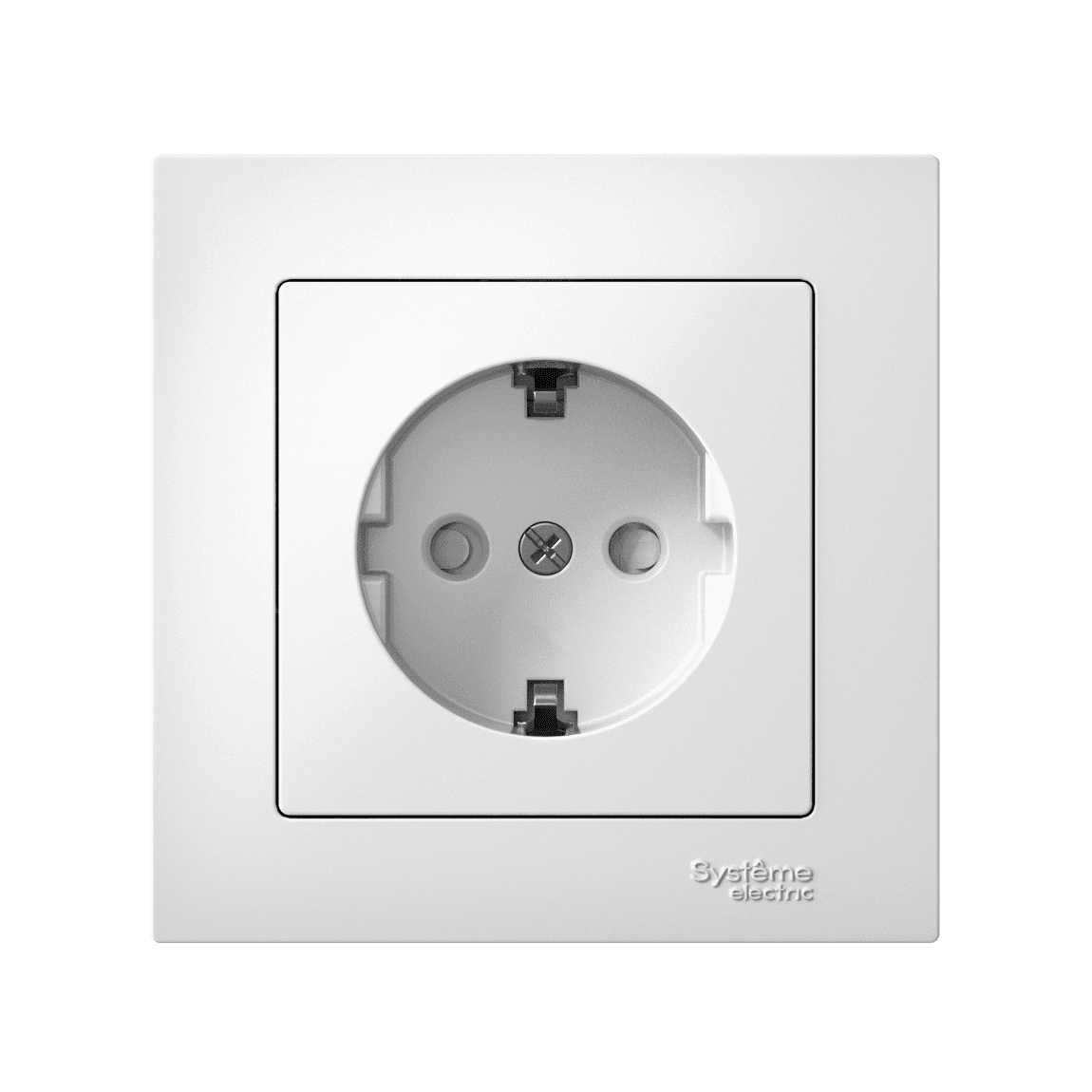 Systeme Electric AtlasDesign Белый Розетка с заземлением со шторками, 16А, в сборе, быстрозажим. клем. — миниатюра 5