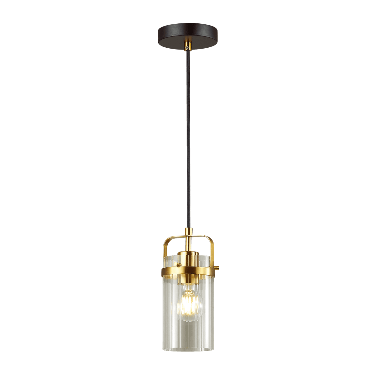 Odeon Light 4653/1 ODL20 568 черный/золотой/прозрачный Подвес E27 60W 220V KOVIS — миниатюра 2