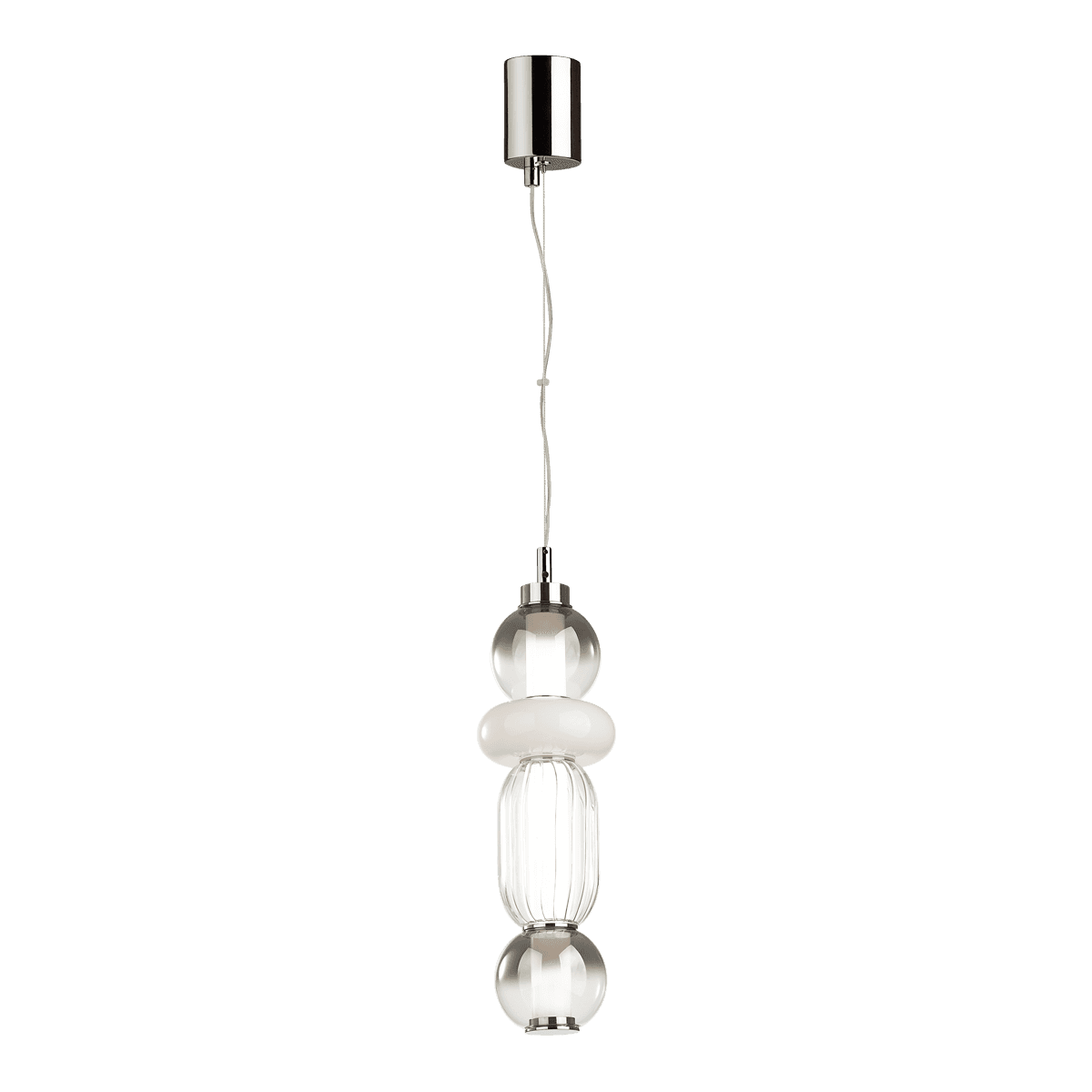Odeon Light 4827/18L PENDANT ODL21 007 хром/дымчатый/белый/прозрачный Подвес LED 18W BEANS — миниатюра 2