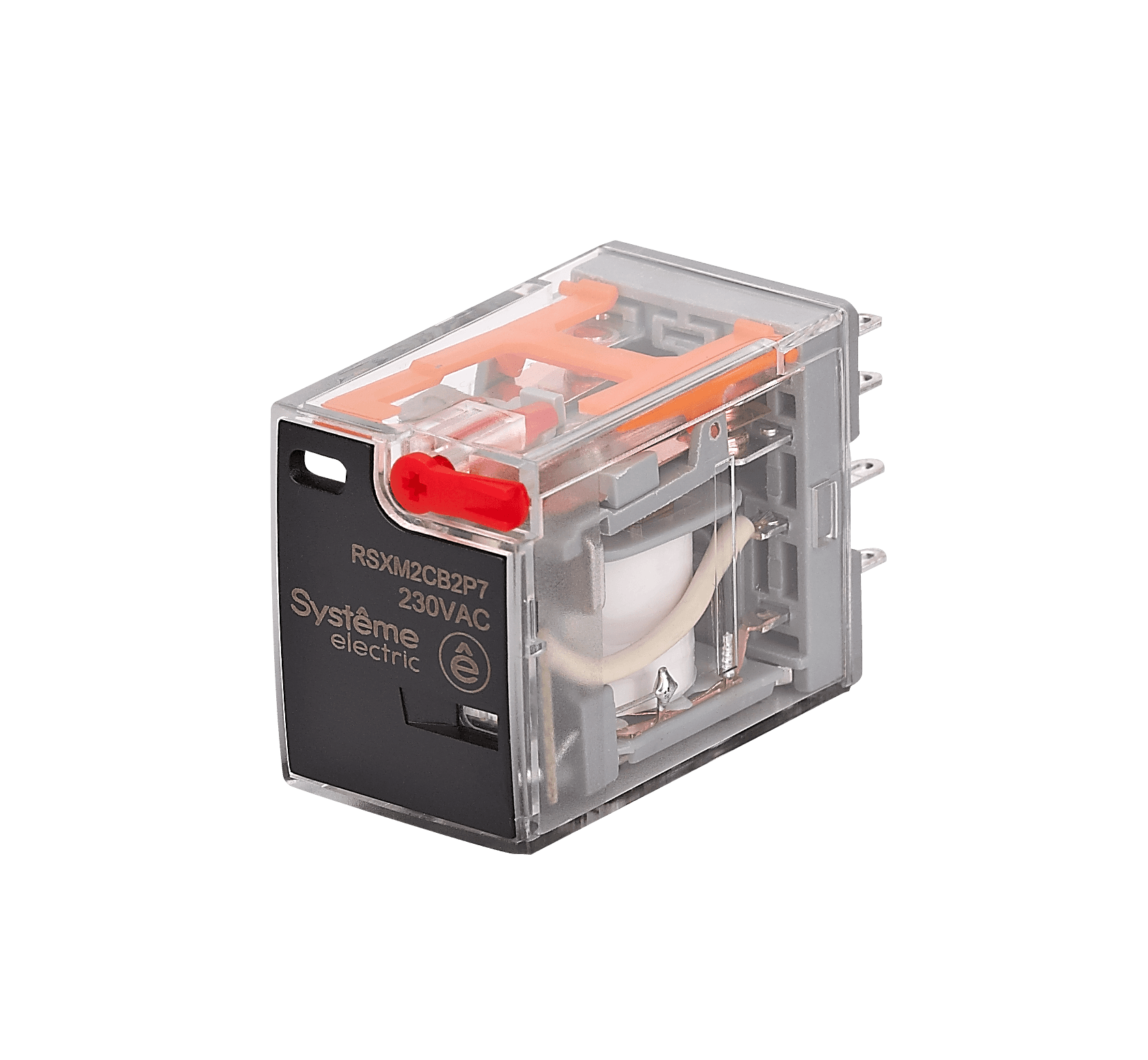 Systeme Electric Реле 10A 2CO 230VAC тест кнопка LED