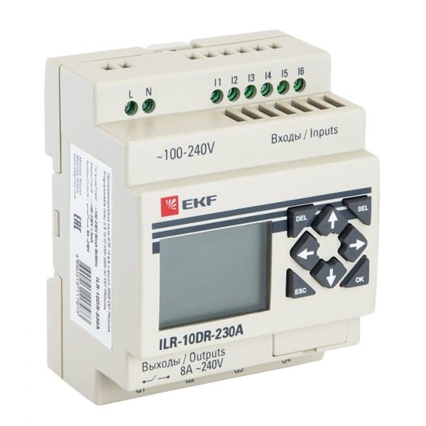 EKF PROxima Программируемое реле 10 в/в с диспл. 230В PRO-Relay ILR-10DR-230A — миниатюра 1