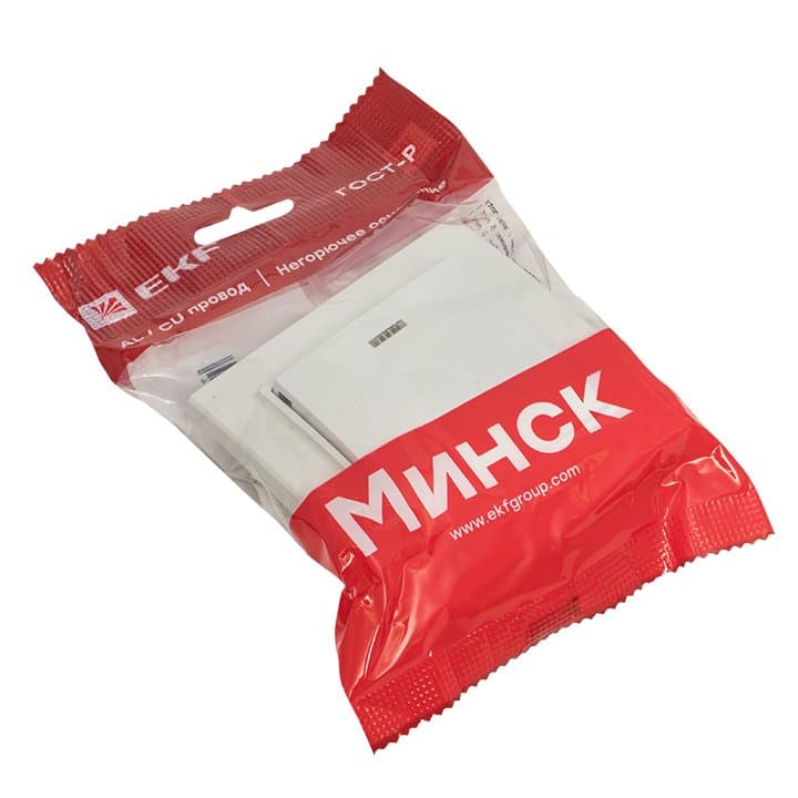 EKF Basic Минск Белый Выключатель 1-кл с индикатором, 10А, СП — миниатюра 6