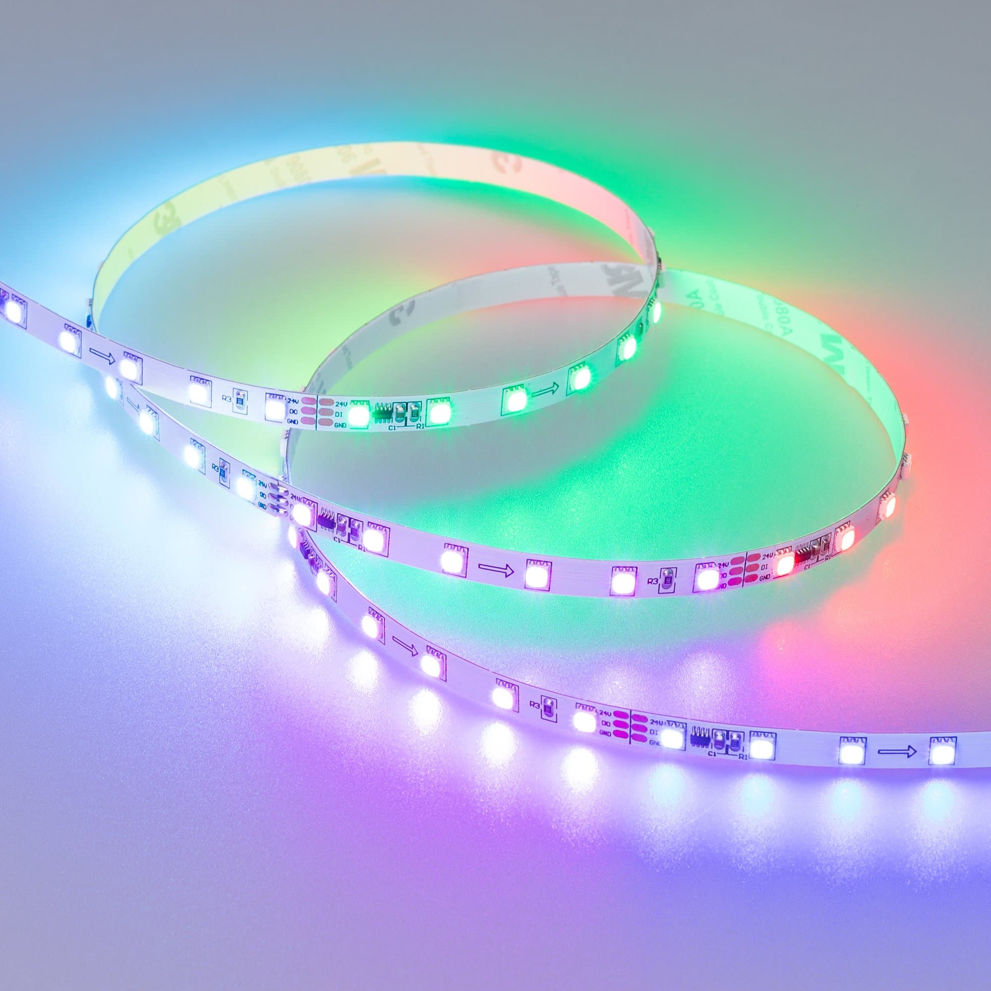 Arlight Светодиодная лента SPI-5000-3535-72 24V Cx6 RGB (7mm, 14.4W/m, IP20) (Открытый, IP20) 030195 — миниатюра 1