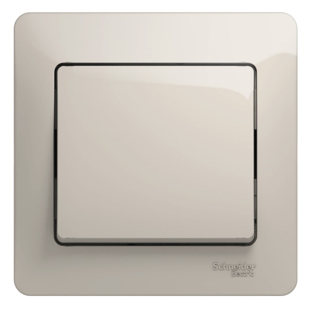 Systeme Electric Glossa Молочный Выключатель 1-клавишный сх.1, 10AX (в сборе) — миниатюра 1