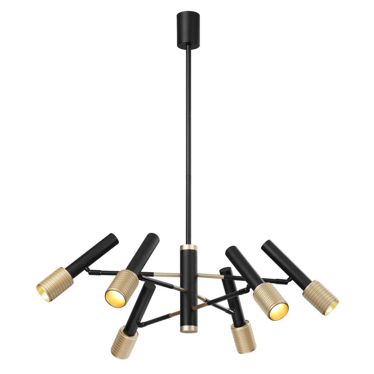 Odeon Light 4240/6С HIGHTECH ODL22 183 черный/зол/металл Потолочный светильник IP20 max 6*10W LED GU10 MEHARI 4240/6C — миниатюра 2