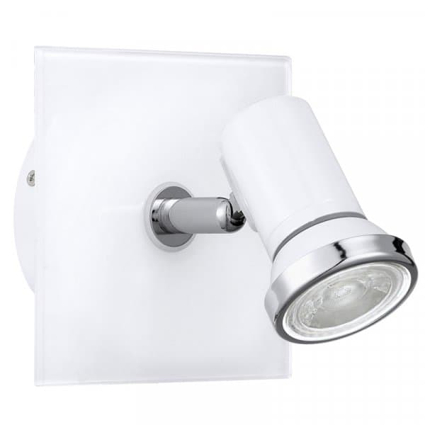 Eglo Спот LED TAMARA 1, в ванн. комнату, 1х3,3W(GU10), 120х120, IP44, сталь, стекло, белый, хром 95993 — миниатюра 1