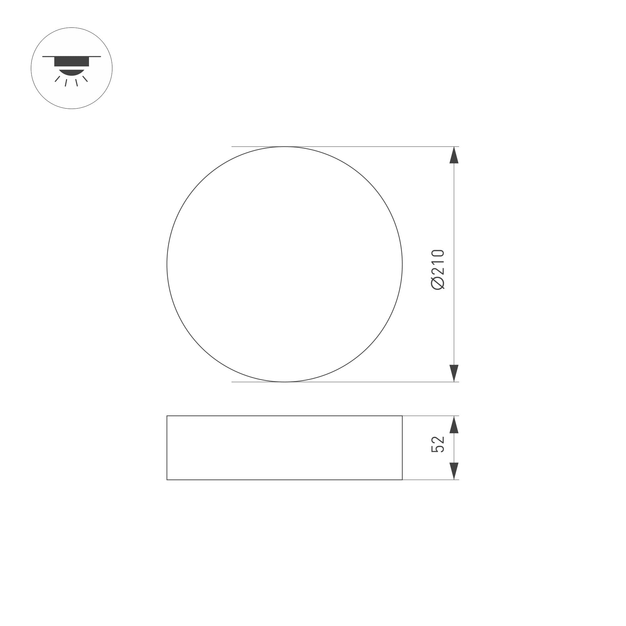 Arlight Светильник SP-RONDO-R210-20W Day4000 (WH, 120 deg, 230V) (IP40 Металл, 3 года) 022230(2) — миниатюра 2