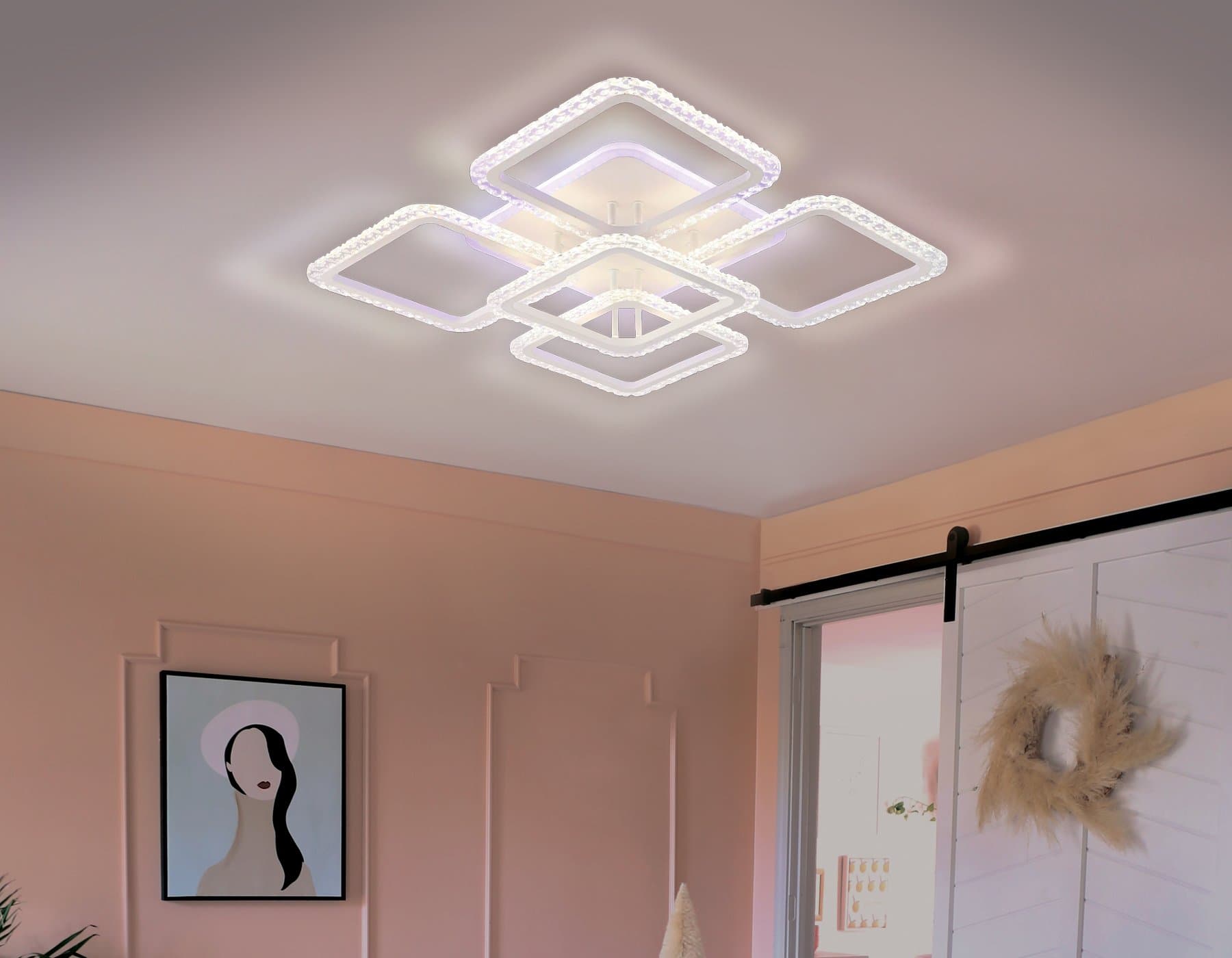 Ambrella Потолочный светодиодный светильник с пультом FA5301 WH белый 140W 770*770*130 (ПДУ РАДИО 2.4) — миниатюра 2