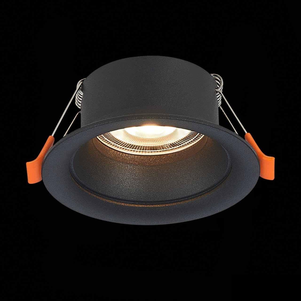 ST LUCE ST200.408.01 Светильник встаиваемый матовый черный GU10 1*50W D89xH40 220V без ламп — миниатюра 4
