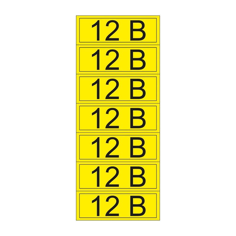 Наклейка знак электробезопасности «12 В» 35х100 мм (7 шт на листе) Rexant 55-0001-1