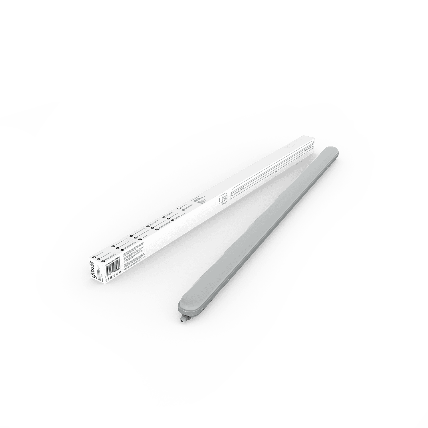 Gauss Светильник линейный СПП-176 EVO 48W 5250lm 4000K 200-240V IP65 1500*76*66мм LED 864425248 — миниатюра 2