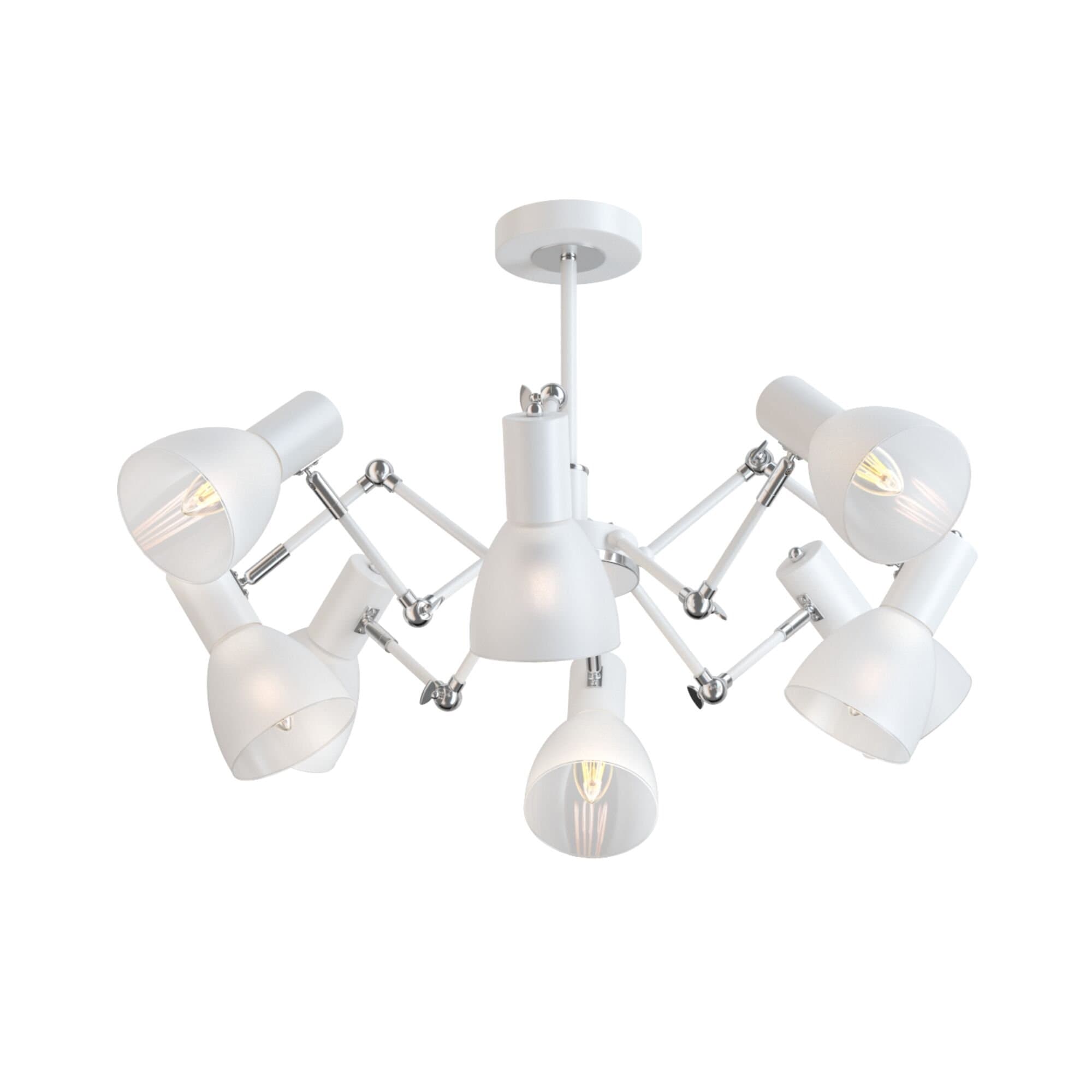 Freya Modern Avery Белый и Хром Люстра FR5080PL-08W — миниатюра 2