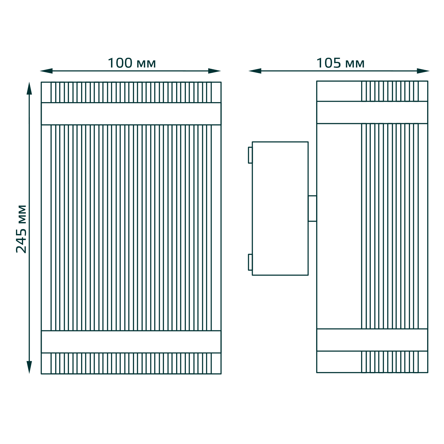 Gauss Светильник садово-парковый Enigma настенный архитектурный, 2xGU10, 100*105*245mm, 170-240V / 50Hz, 2xMax.50W, IP54, GD161 — миниатюра 6