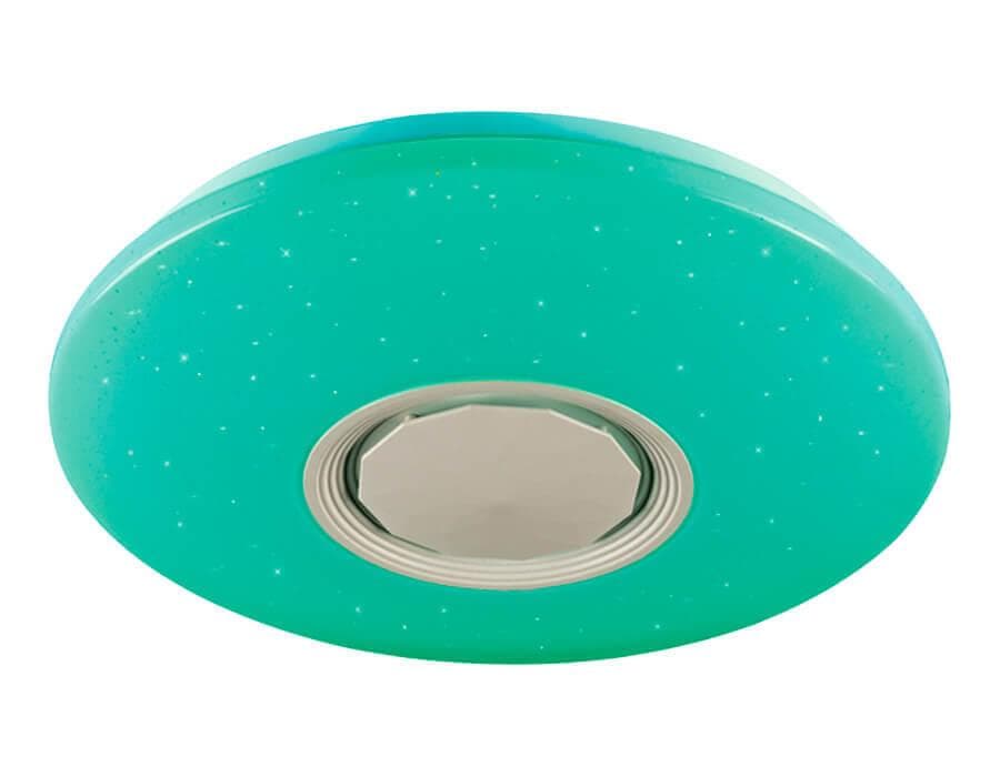 Ambrella Музыкальный светодиодный светильник c подсветкой RGB FF200 WH/CH белый 48W D395*80 (ПДУ ИК) — миниатюра 3