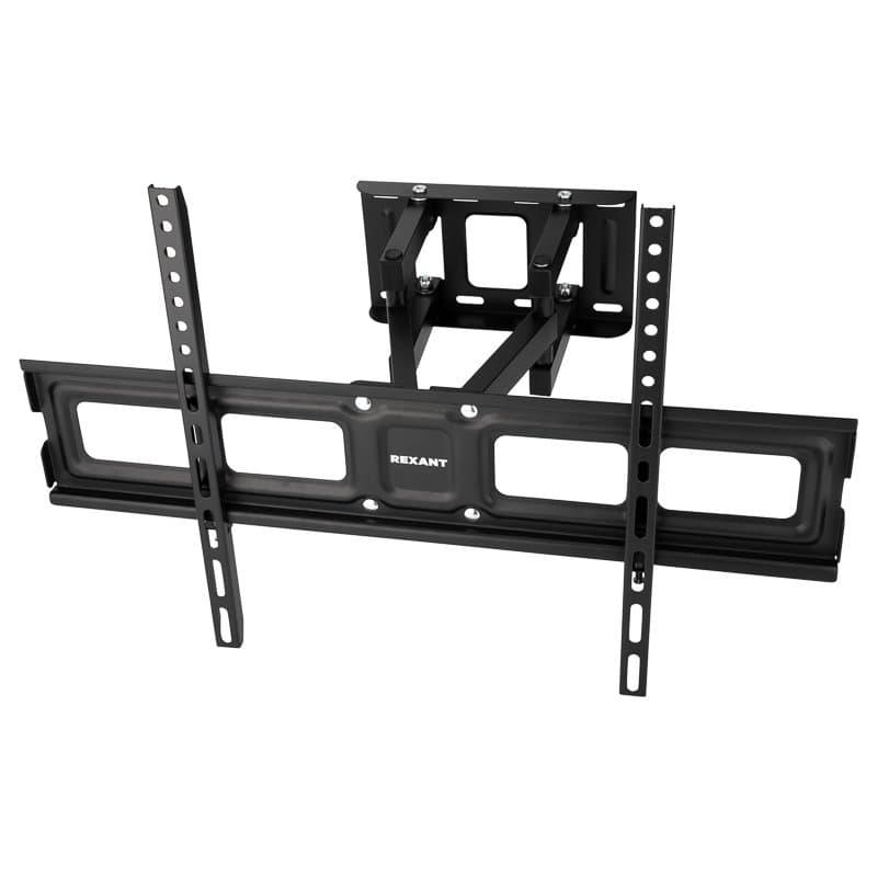 Кронштейн для телевизора 32"-65" дюймов, наклонно-поворотный, двойное колено серия HOME Rexant 38-0096