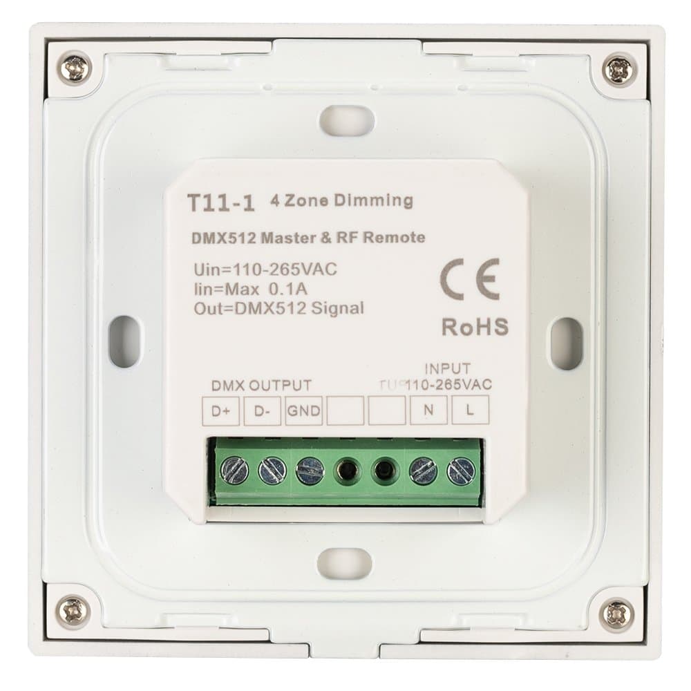Arlight Панель Sens SMART-P29-DIM White (230V, 4 зоны, 2.4G) (IP20 Пластик, 5 лет) 027103 — миниатюра 3