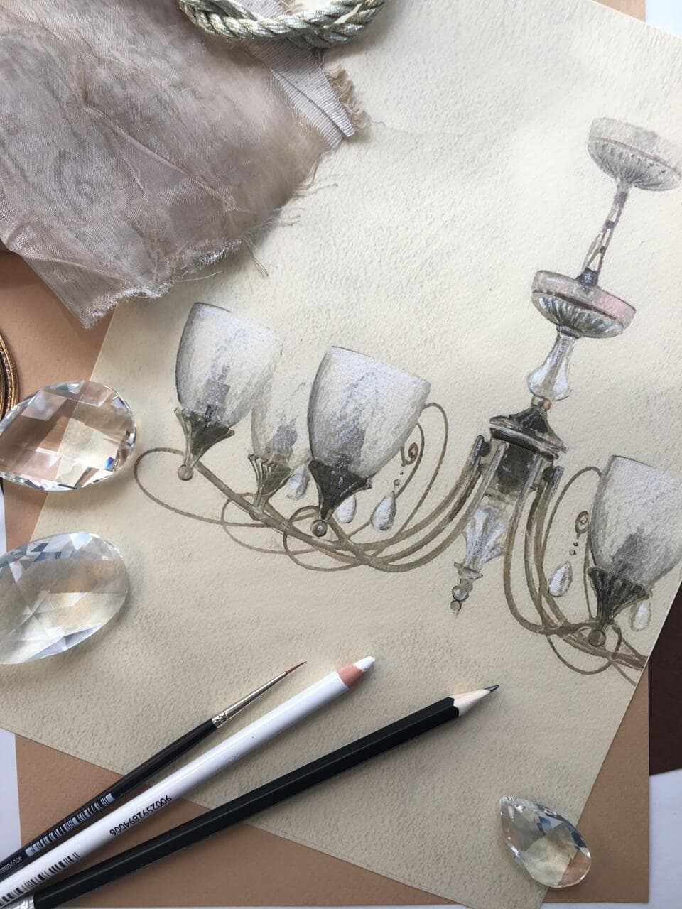 Maytoni Royal Classic Sabina Мятное Золото Люстра 7xE14 60W RC145-PL-07-MG — миниатюра 8