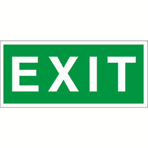 Белый свет Знак безопасности BL-2915B.E25"EXIT" a16659