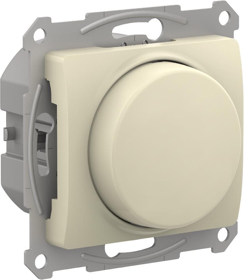 Systeme Electric Glossa Беж Светорегулятор (диммер) повор-нажим, LED, RC, 400Вт, мех.