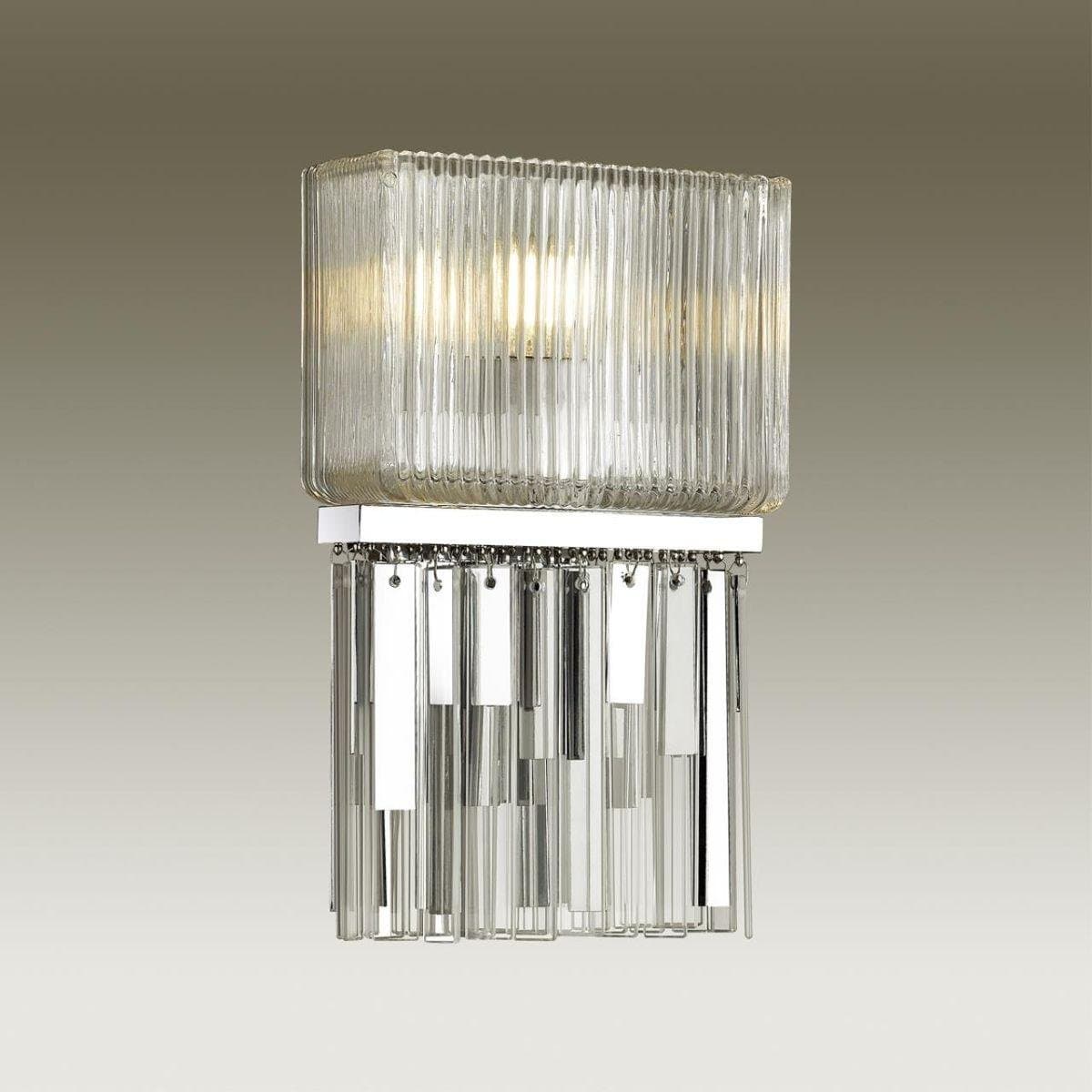 Odeon Light 4871/1W HALL ODL_EX22 57 хром/прозрачный/стекло Бра E14 1*40W GATSBY — миниатюра 4