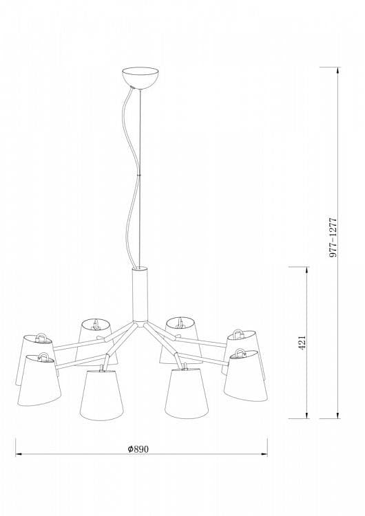 Freya Modern Черный Светильник подвесной FR5127PL-08B — миниатюра 4
