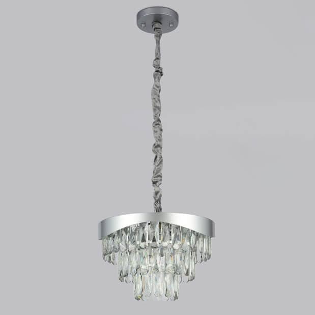 Ambrella Подвесная люстра с хрусталем TR5080 SL/CL серебро/прозрачный E14/6 max 40W D400*1070 — миниатюра 4