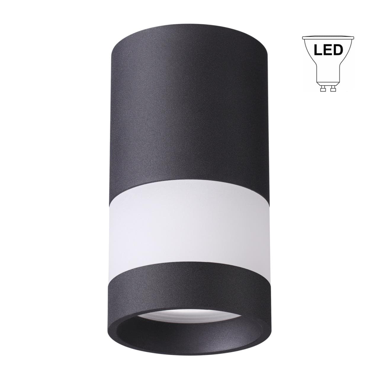 Novotech 370680 NT19 000 черный Светильник накладной IP20 GU10 9W 220-240V ELINА