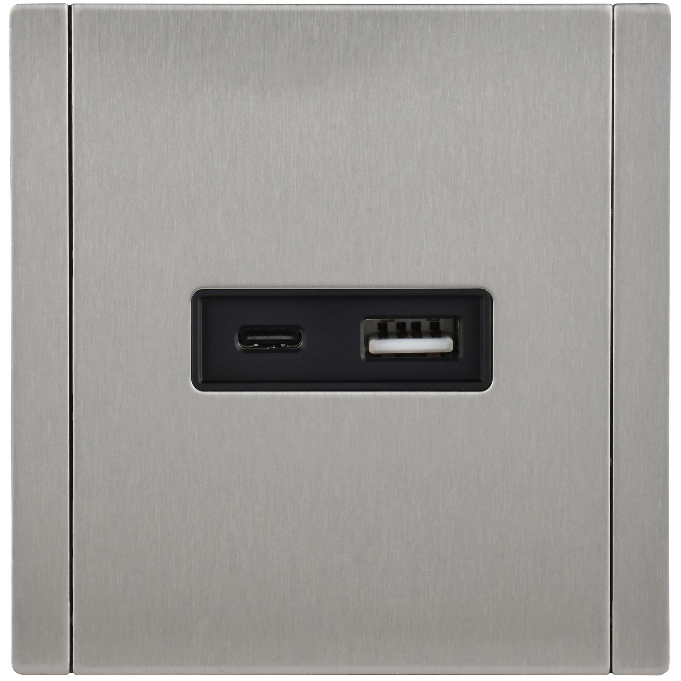 IEK FORTE&PIANO Металл Розетка USB A+C 3,1А FP750M ник. — миниатюра 2