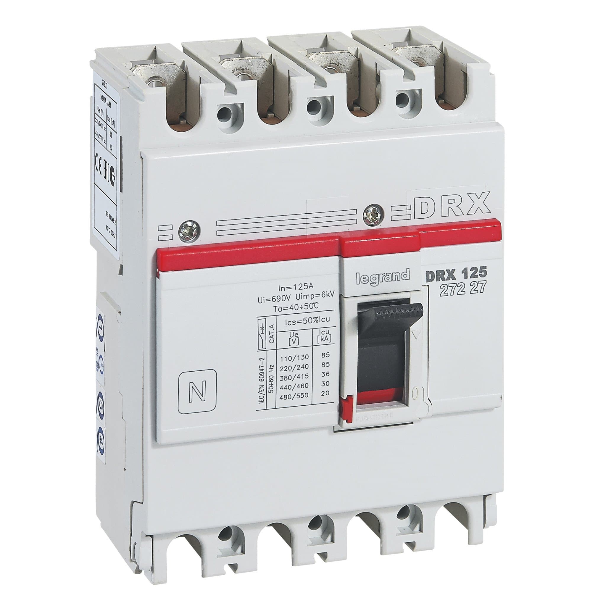 Legrand DRX125 термомагнитный 125A 4П 36KA 027227 — миниатюра 1