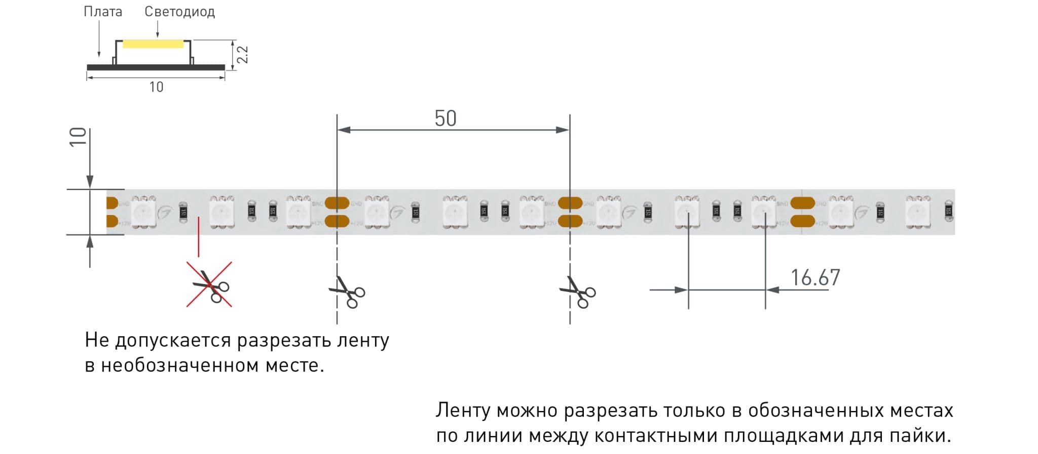 Arlight Светодиодная лента RT 2-5000 12V Green 2x (5060, 300 LED, LUX) (14.4 Вт/м, IP20) 012337 — миниатюра 6