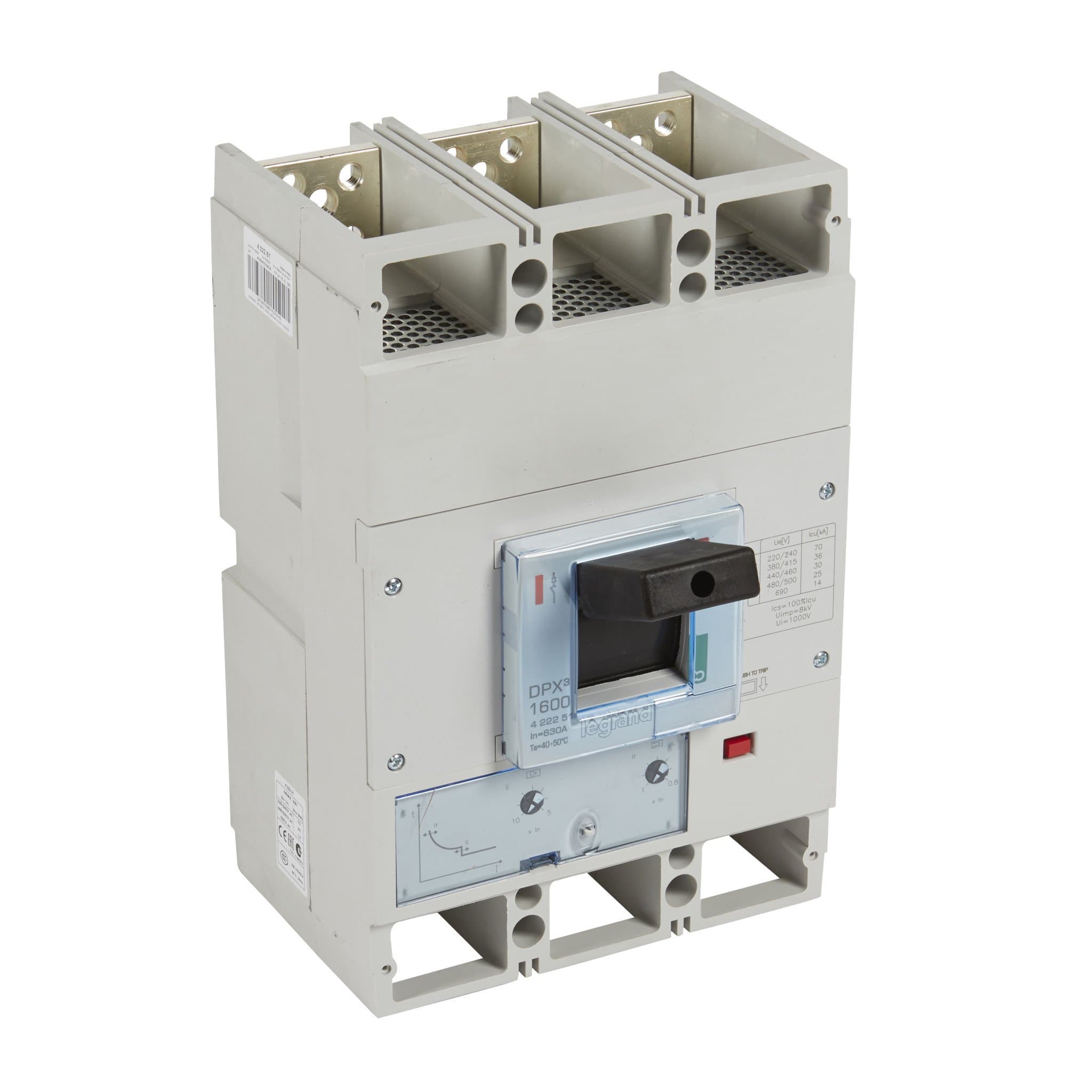 Legrand DPX3 1600 Автоматический выключатель 3P 630А 36кА/термомагн. расц. 422251