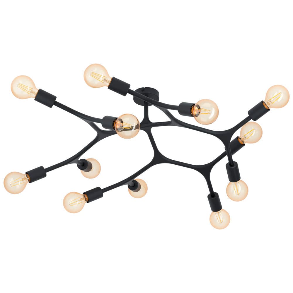 Eglo 98319 Потолочный светильник BOCADELLA 1, 12х60W (E27), 920, H360, cталь, черный