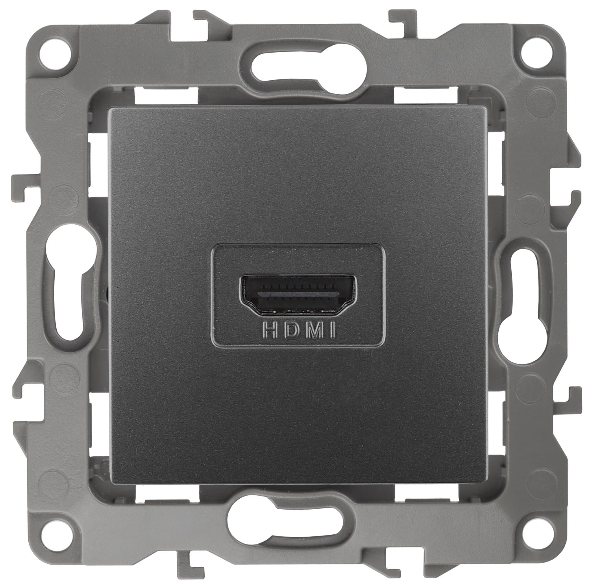 ЭРА 12-3114-12 Графит Розетка HDMI, IP20, 12