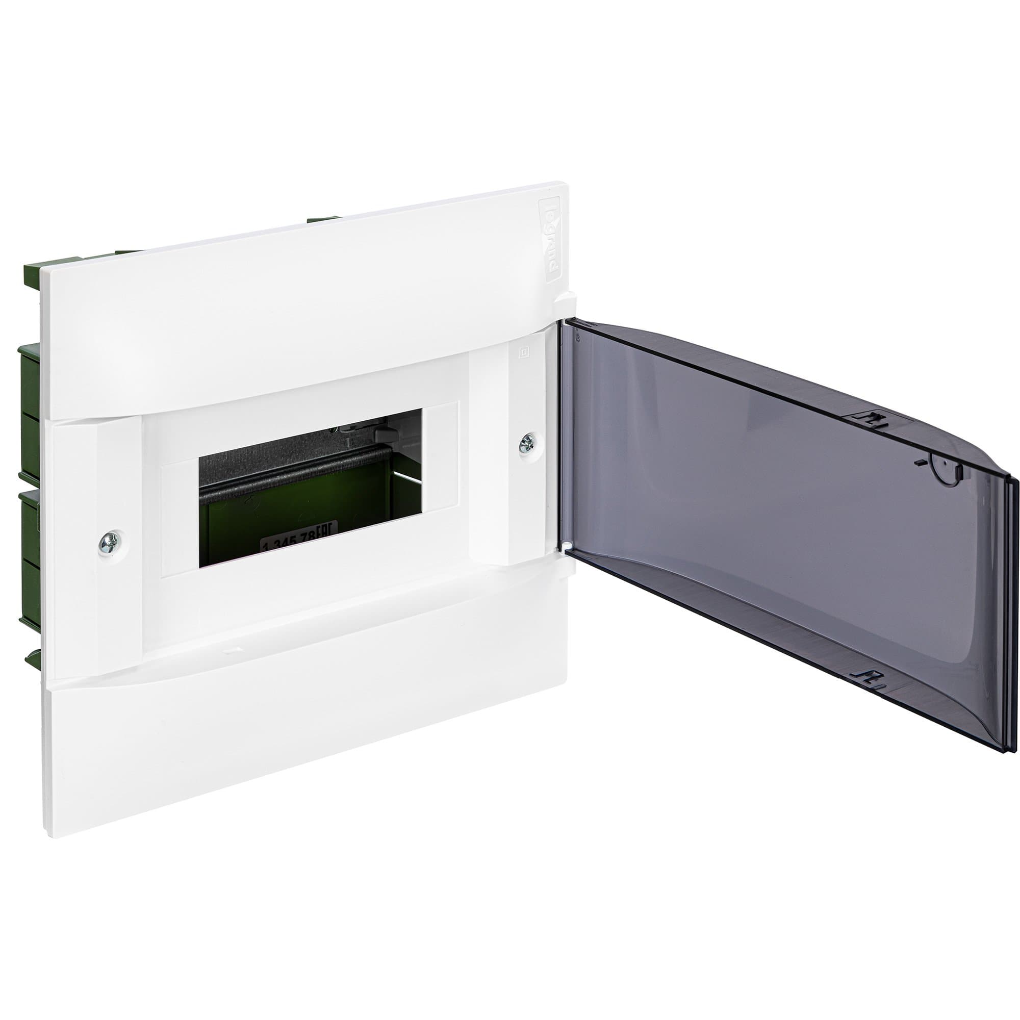Legrand Practibox S Пластиковый щиток Встраиваемый (в полые стены) 1X8 Дымчатая дверь 134578 — миниатюра 2
