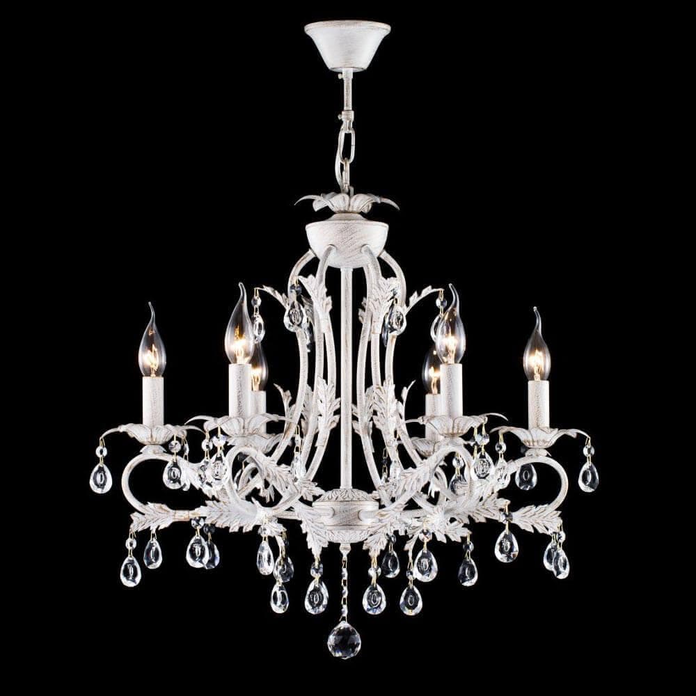 Freya Floristic Dezi Белый с Золотом Люстра E14 60W FR3040-PL-06-WG — миниатюра 4