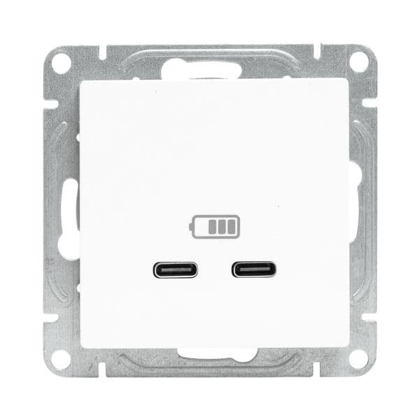 EKF Механизм розетки USB-C - 2шт, белый Эпика — миниатюра 5