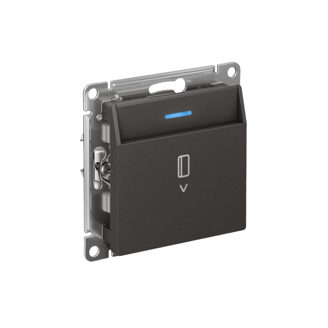 Systeme Electric ATLASDESIGN ВЫКЛЮЧАТЕЛЬ карточный 10А, без задержки времени, механизм, БАЗАЛЬТ — миниатюра 1