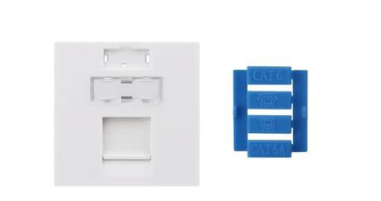 Hyperline SIP3-1K-M45-45 Вставка 45x45 (аналог Mosaic) для 1 модуля Keystone Jack, со шторкой 426176