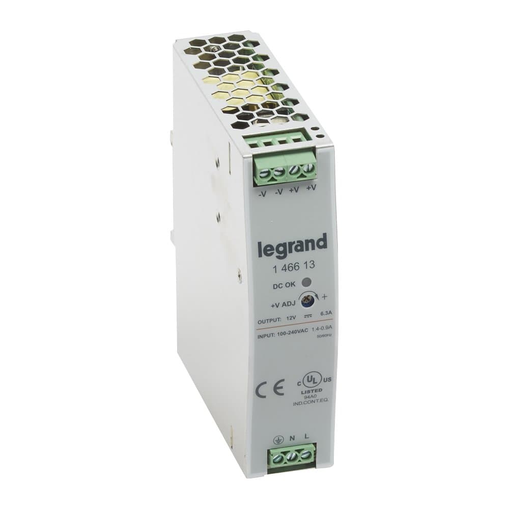 Legrand 1-фазный Импульсный источник питания 12В 75Вт 6,3A 146613