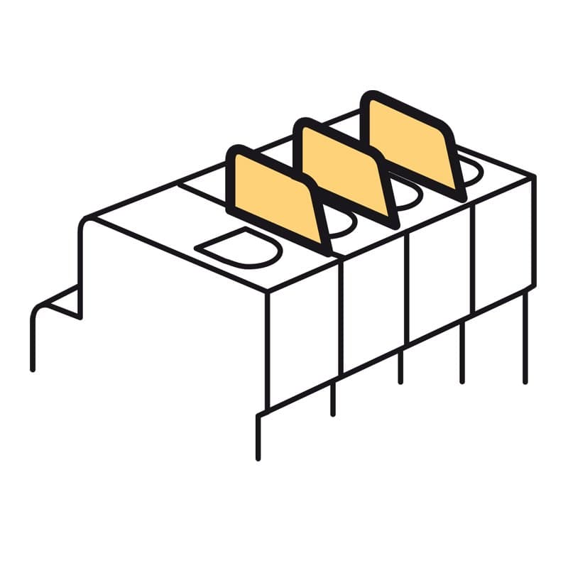 Legrand DX3  Комплект из 6 межполюсных перегородок - для автоматических выключателей DX³ с шириной полюса 1 модуль 406305 — миниатюра 1