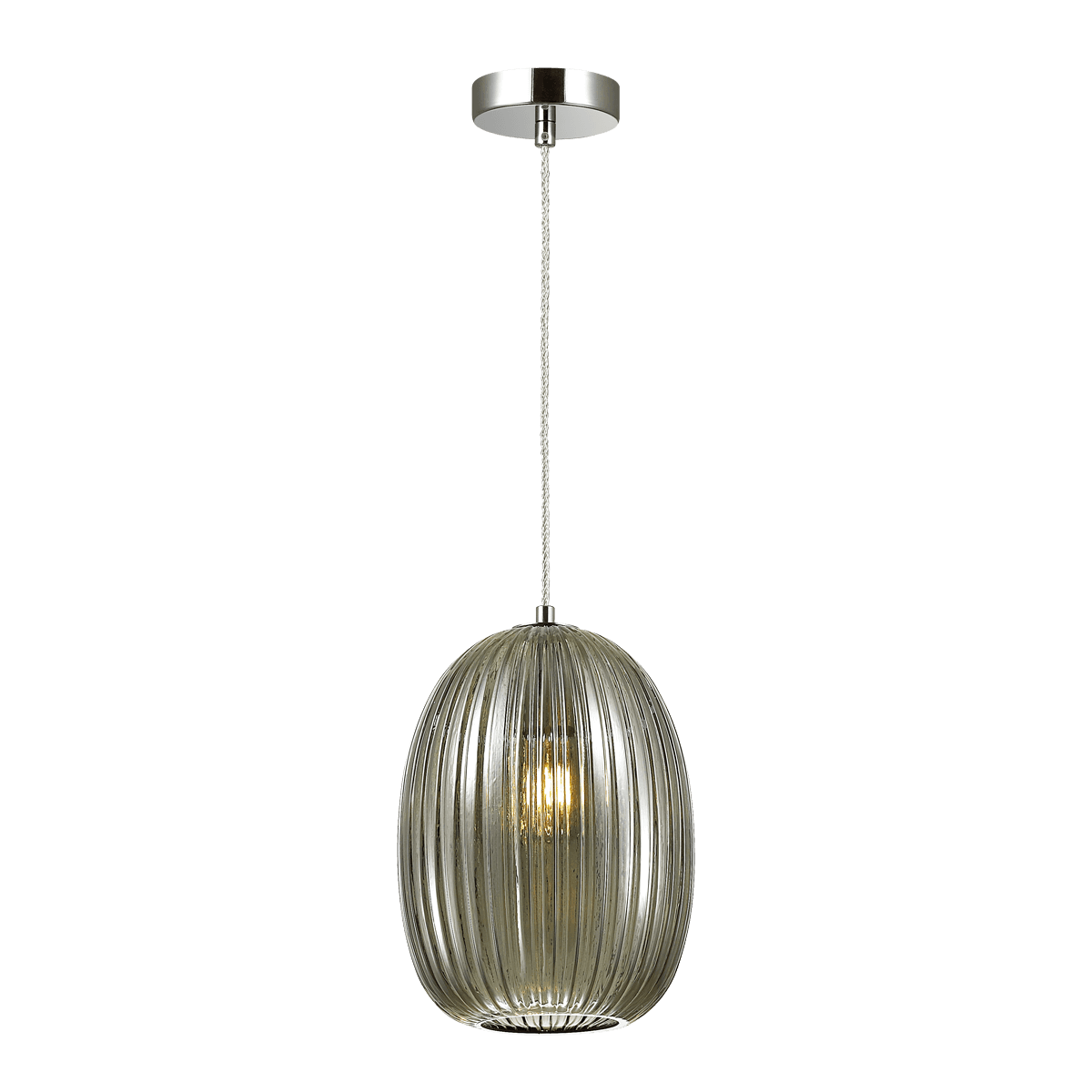 Odeon Light 4702/1 ODL20 365 дымчатый/хром Подвес E27 60W 220V DORI — миниатюра 2