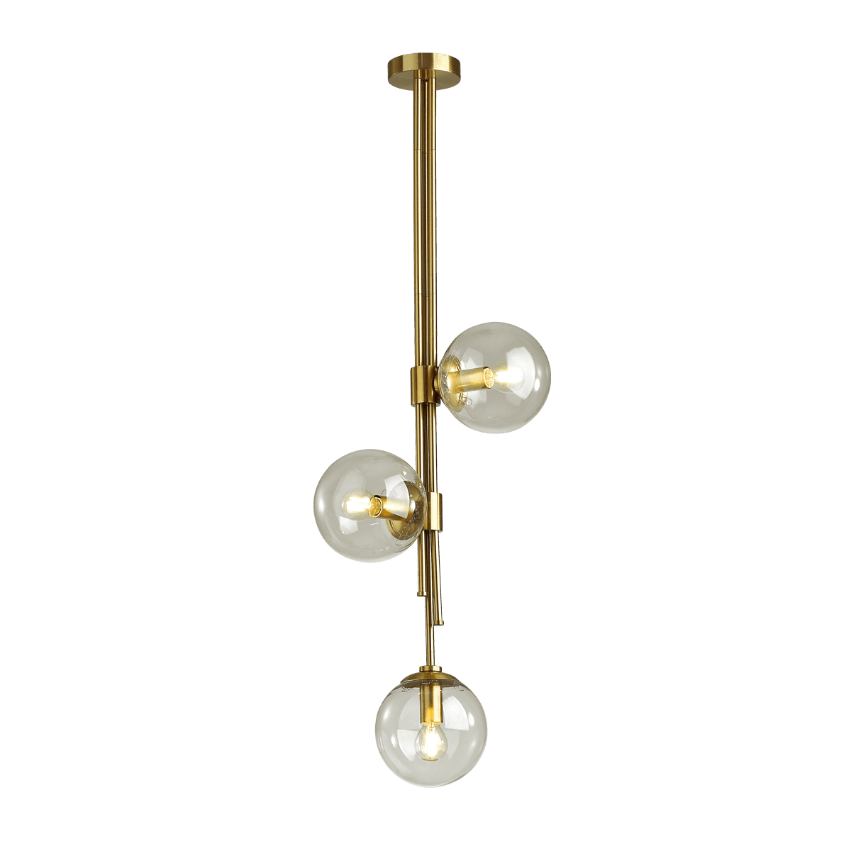 Odeon Light 4799/3 PENDANT ODL21 293 бронзовый/прозрачный Подвес E14 3*60W BRAZERI — миниатюра 2