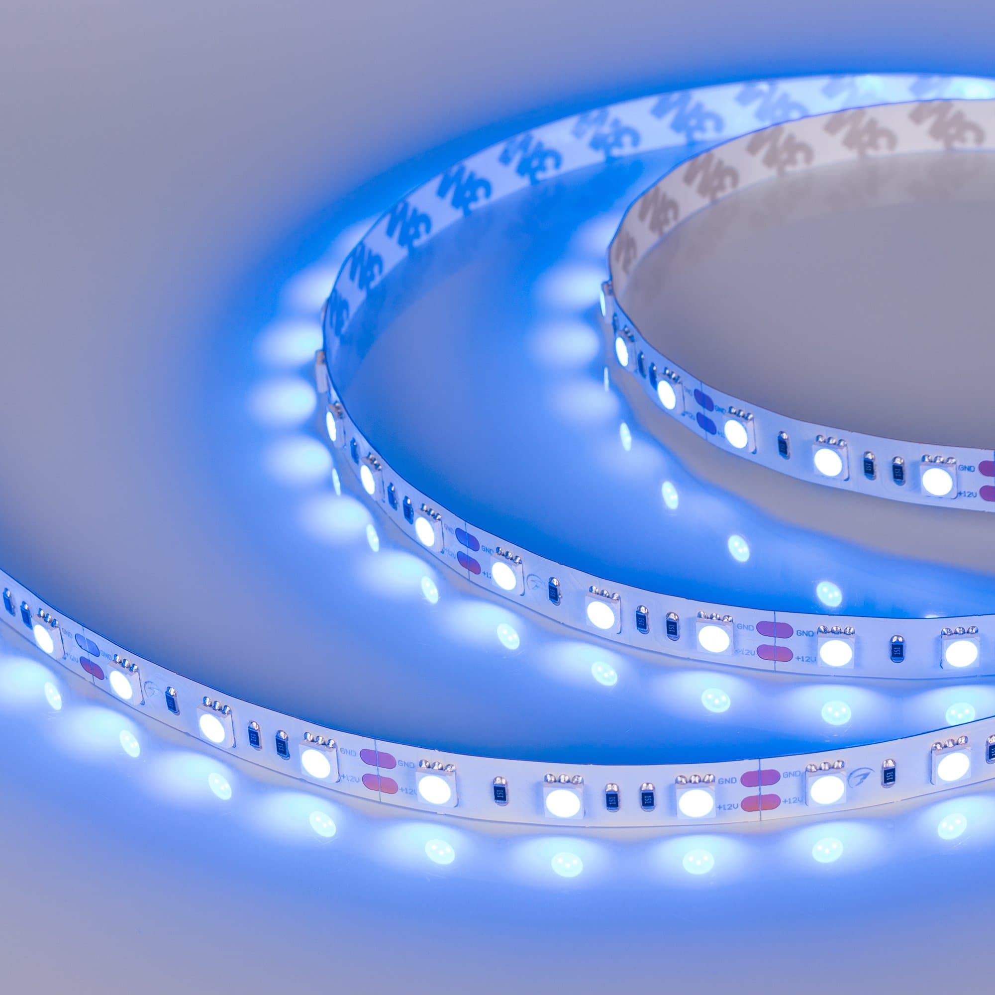Arlight Светодиодная лента RT 2-5000 12V Blue 2x (5060, 300 LED, LUX) (14.4 Вт/м, IP20) 012336 — миниатюра 4