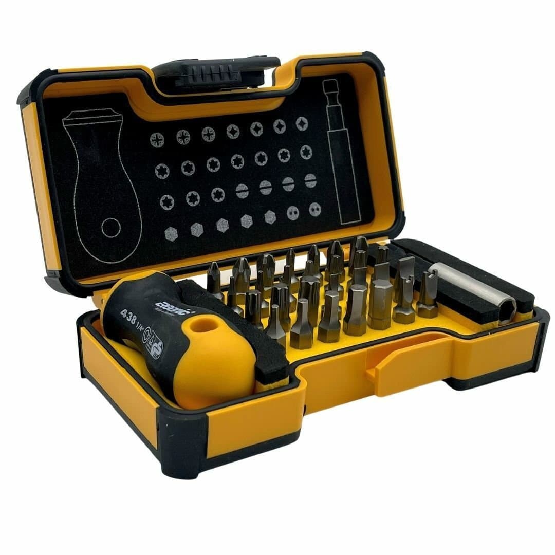 Felo Набор бит SL/PZ/PH/HEX/Tx с рукояткой ERGONIC  и битодержателем в кейсе, 30 шт 02073006 — миниатюра 2